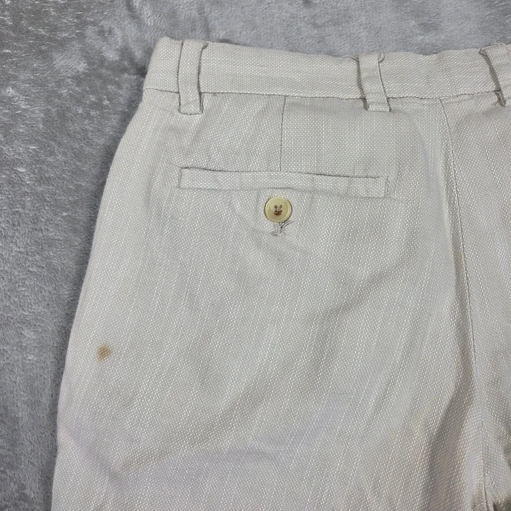 Banana Republic Aiden Club Shorts Mens 30 Beige Textured Dobby Cotton Stretch